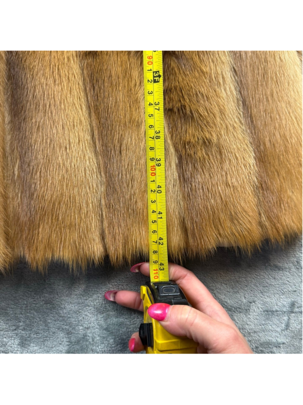 Vintage 70s Mink Fur Coat Women M Hurtig Fox Fur Collar Old Money Hollywood Glam - Picture 13 of 17